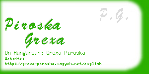 piroska grexa business card